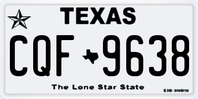 TX license plate CQF9638