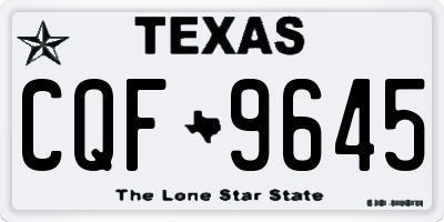 TX license plate CQF9645