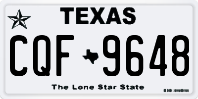TX license plate CQF9648