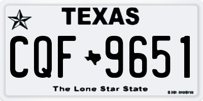 TX license plate CQF9651