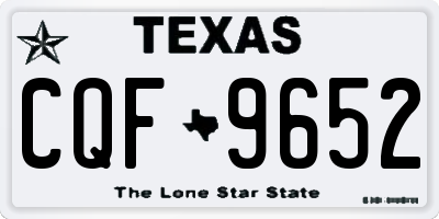 TX license plate CQF9652