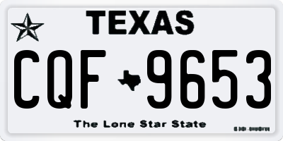 TX license plate CQF9653