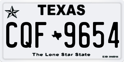 TX license plate CQF9654