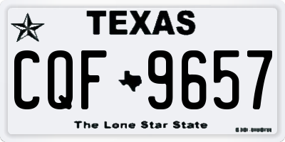 TX license plate CQF9657