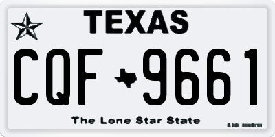 TX license plate CQF9661