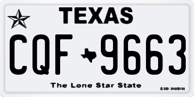 TX license plate CQF9663