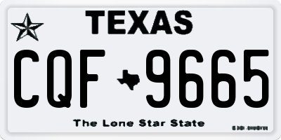 TX license plate CQF9665