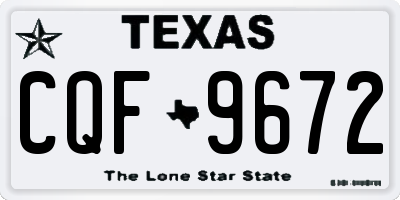 TX license plate CQF9672