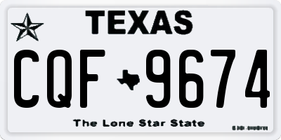 TX license plate CQF9674