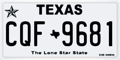 TX license plate CQF9681