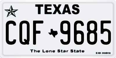TX license plate CQF9685
