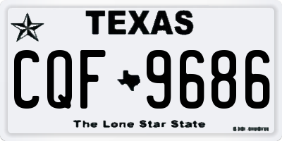 TX license plate CQF9686