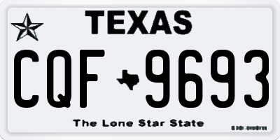 TX license plate CQF9693