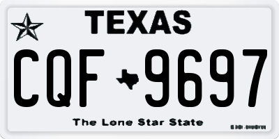 TX license plate CQF9697