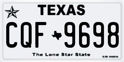 TX license plate CQF9698