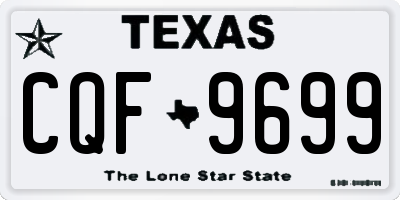 TX license plate CQF9699