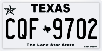 TX license plate CQF9702
