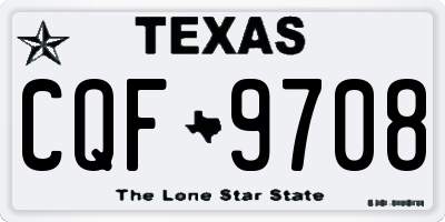 TX license plate CQF9708