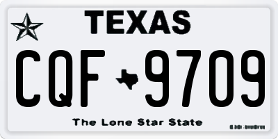 TX license plate CQF9709