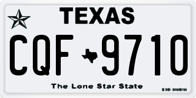 TX license plate CQF9710