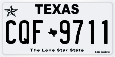 TX license plate CQF9711