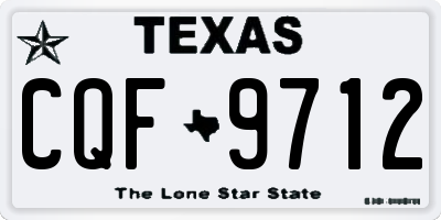 TX license plate CQF9712