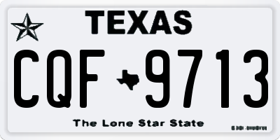 TX license plate CQF9713