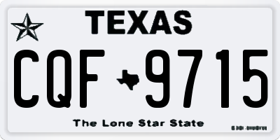 TX license plate CQF9715