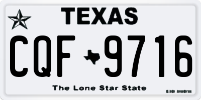 TX license plate CQF9716