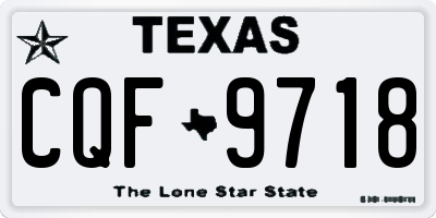 TX license plate CQF9718