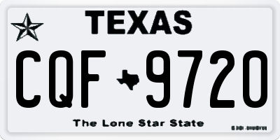 TX license plate CQF9720