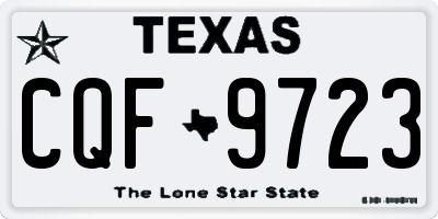 TX license plate CQF9723