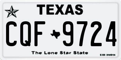 TX license plate CQF9724