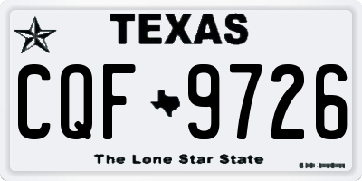 TX license plate CQF9726