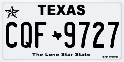 TX license plate CQF9727