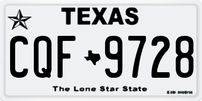 TX license plate CQF9728