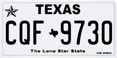 TX license plate CQF9730
