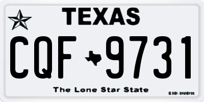 TX license plate CQF9731