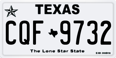 TX license plate CQF9732