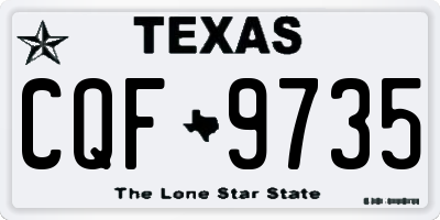 TX license plate CQF9735