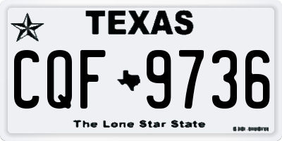 TX license plate CQF9736