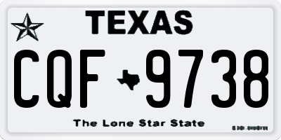 TX license plate CQF9738
