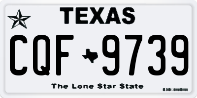 TX license plate CQF9739