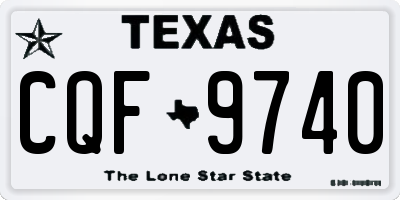 TX license plate CQF9740