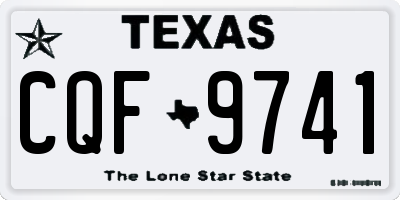 TX license plate CQF9741