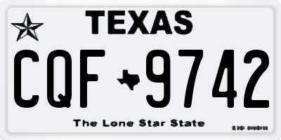 TX license plate CQF9742