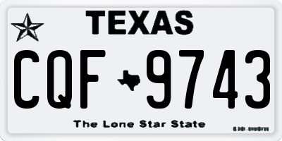 TX license plate CQF9743