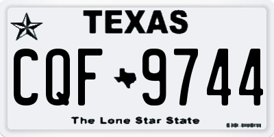 TX license plate CQF9744