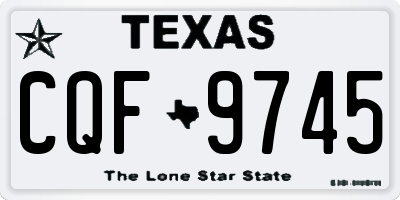 TX license plate CQF9745