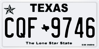 TX license plate CQF9746